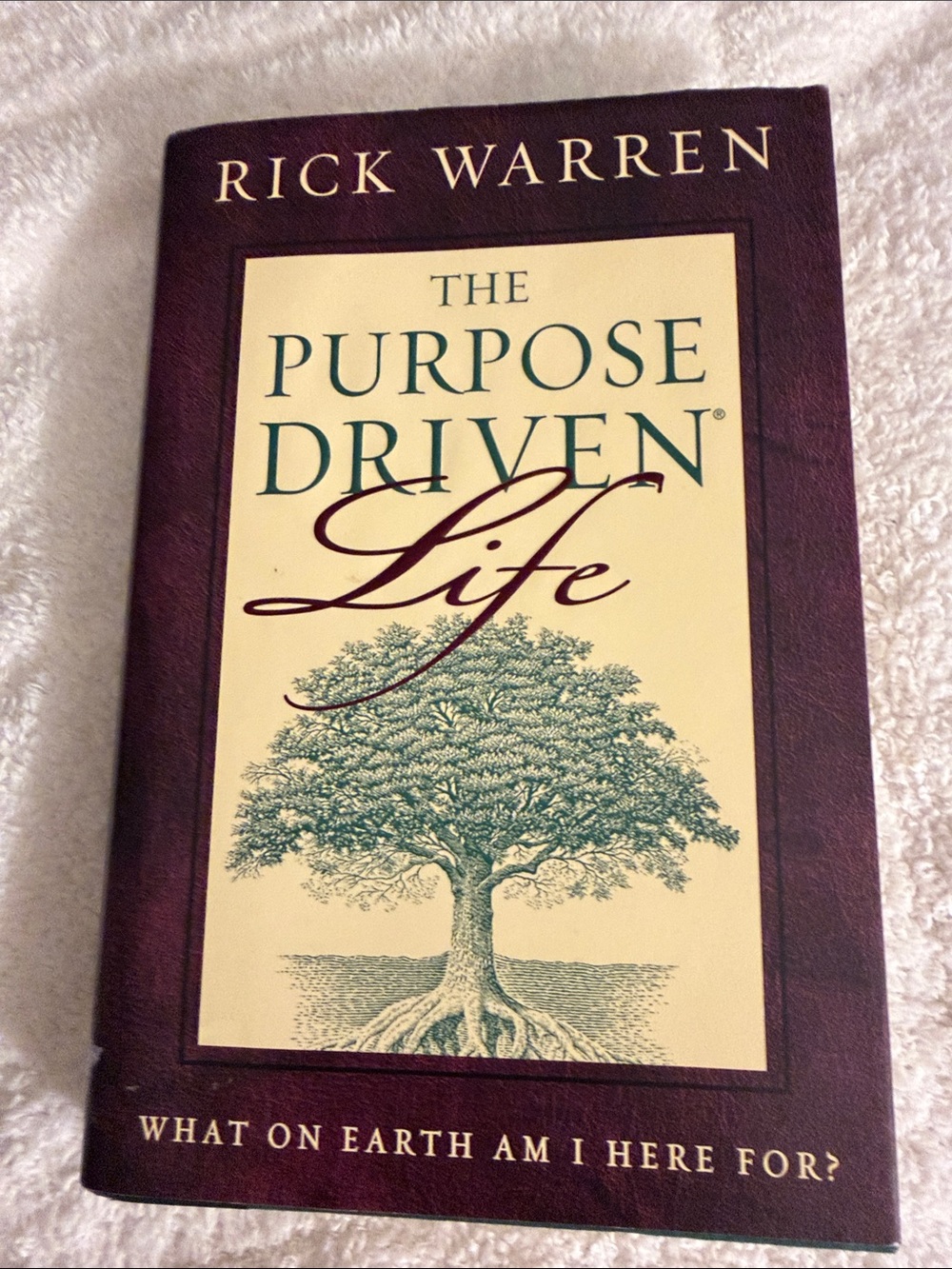 Rick Warren "The Purpose Driven Life" Book - Cream & Dark Brown